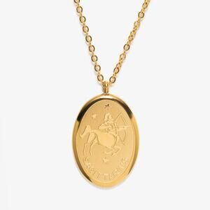 Sagittarius‎ Zodiac Pendant Necklace 18K Gold Plated Astrology Gift For H…